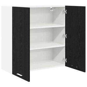 Armadio pensile con porta Riga Rovere Nero 80 x 31 x 80 cm 884283