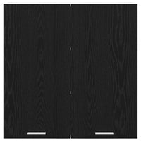 Armadio pensile con porta Riga Rovere Nero 80 x 31 x 80 cm 884283