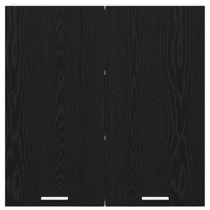 Armadio pensile con porta Riga Rovere Nero 80 x 31 x 80 cm 884283
