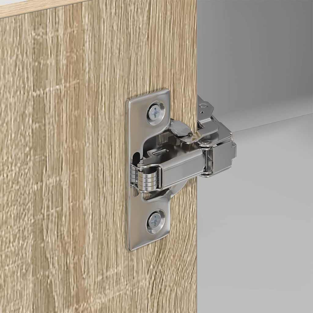 Armadio pensile Riga Quercia Sonoma e Bianca 57 x 57 x 80 cm 884292