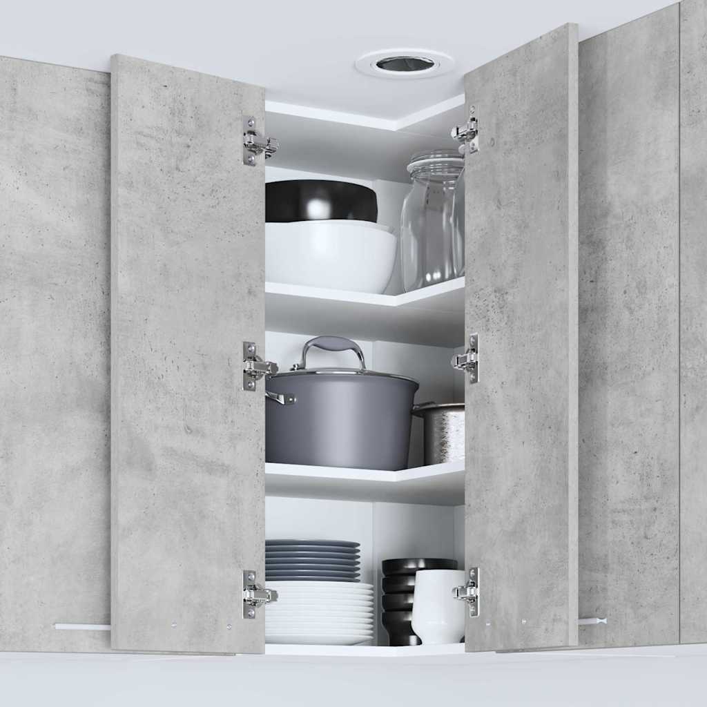 Armadio pensile Riga Grigio Cemento e Bianco 57 x 57 x 80 cm 884293