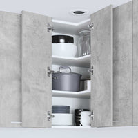 Armadio pensile Riga Grigio Cemento e Bianco 57 x 57 x 80 cm 884293