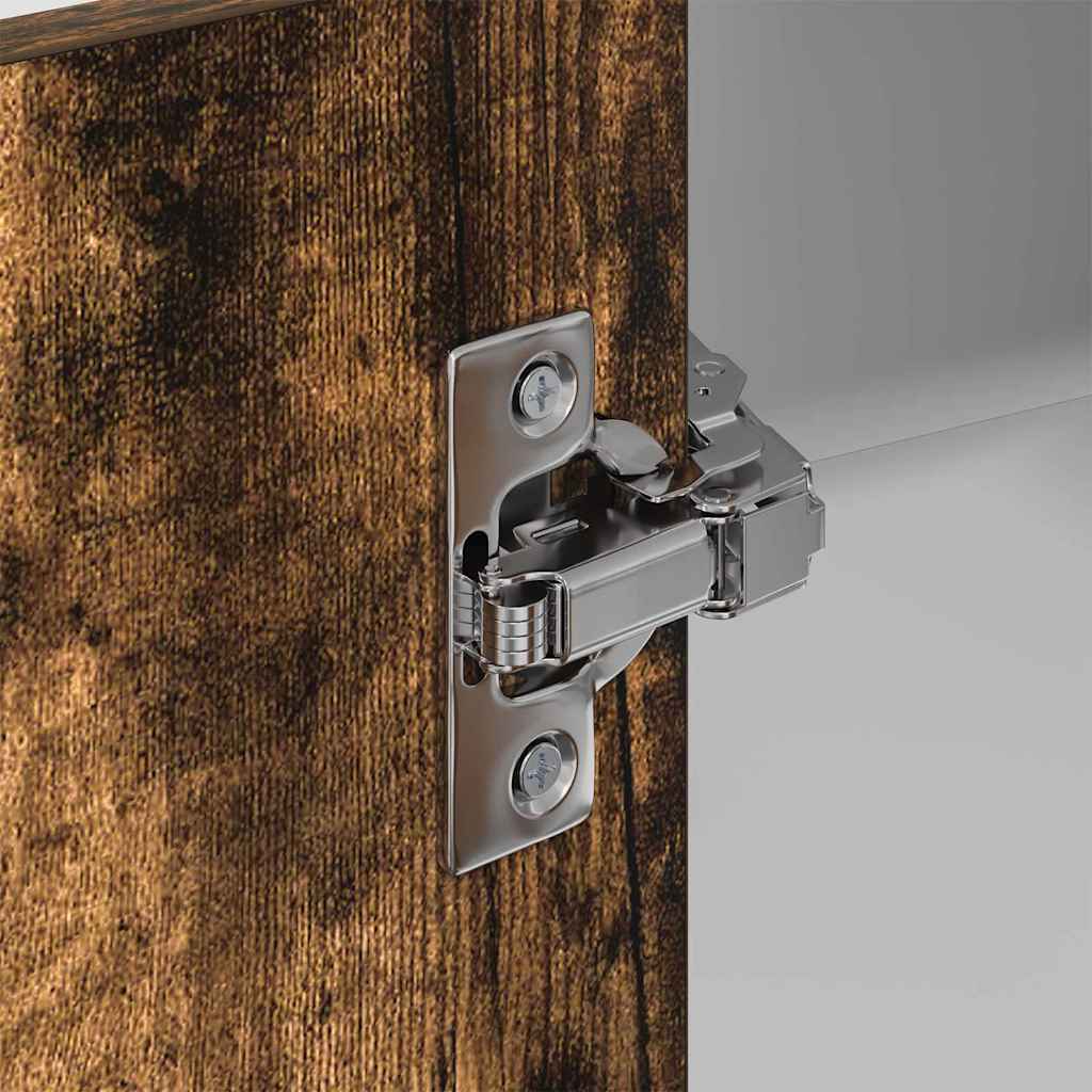 Armadio pensile Riga Rovere Affumicato e Bianco 57 x 57 x 80 cm 884294