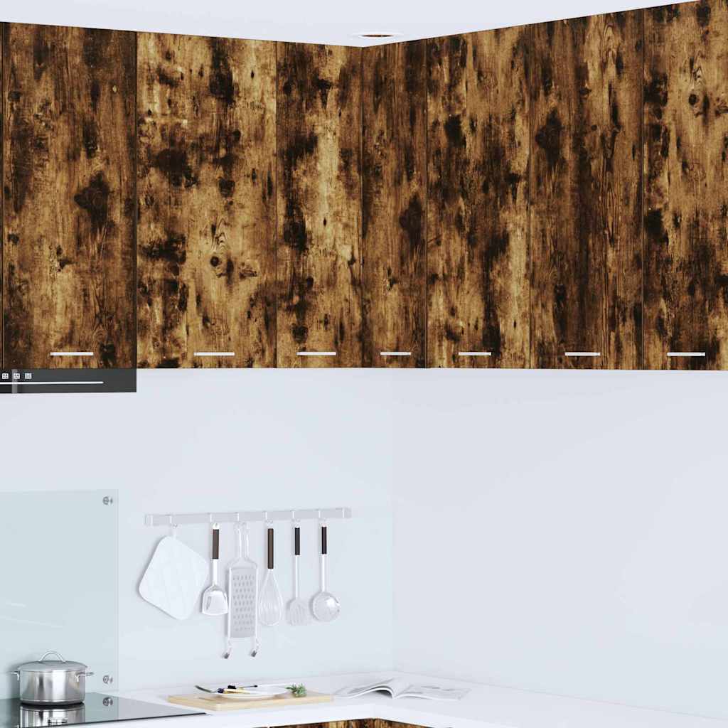 Armadio pensile Riga Rovere Affumicato e Bianco 57 x 57 x 80 cm 884294