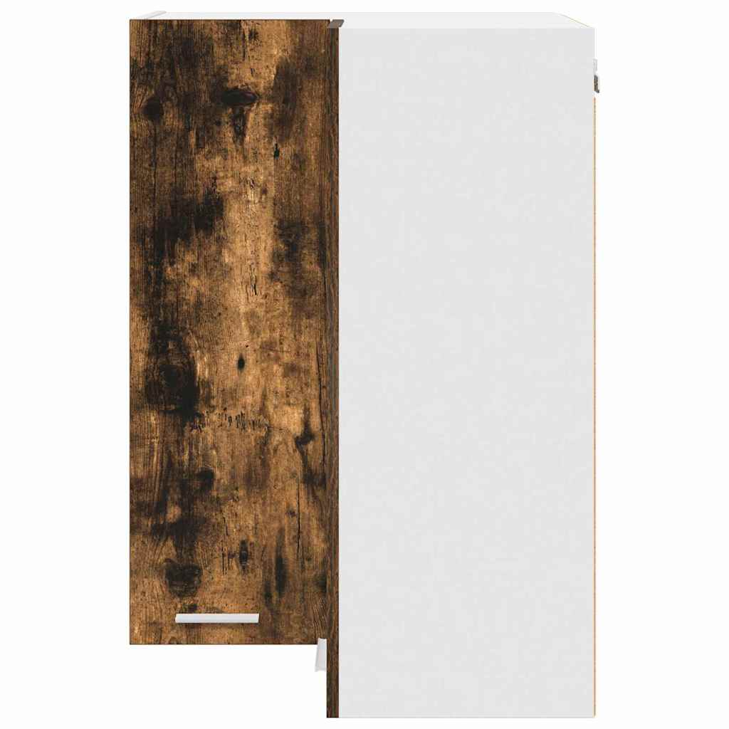 Armadio pensile Riga Rovere Affumicato e Bianco 57 x 57 x 80 cm 884294