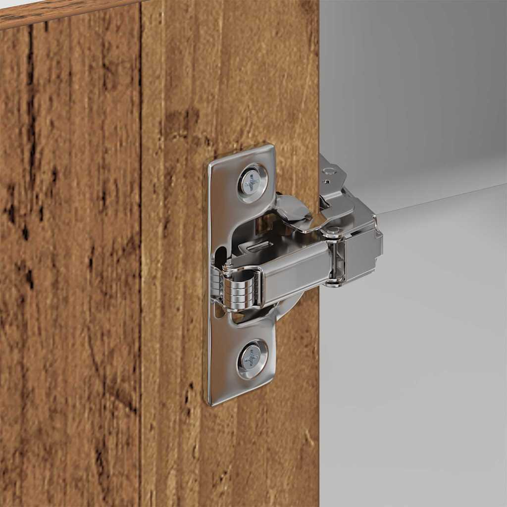 Armadio pensile Riga Rovere Affumicato e Bianco 57 x 57 x 80 cm 884296