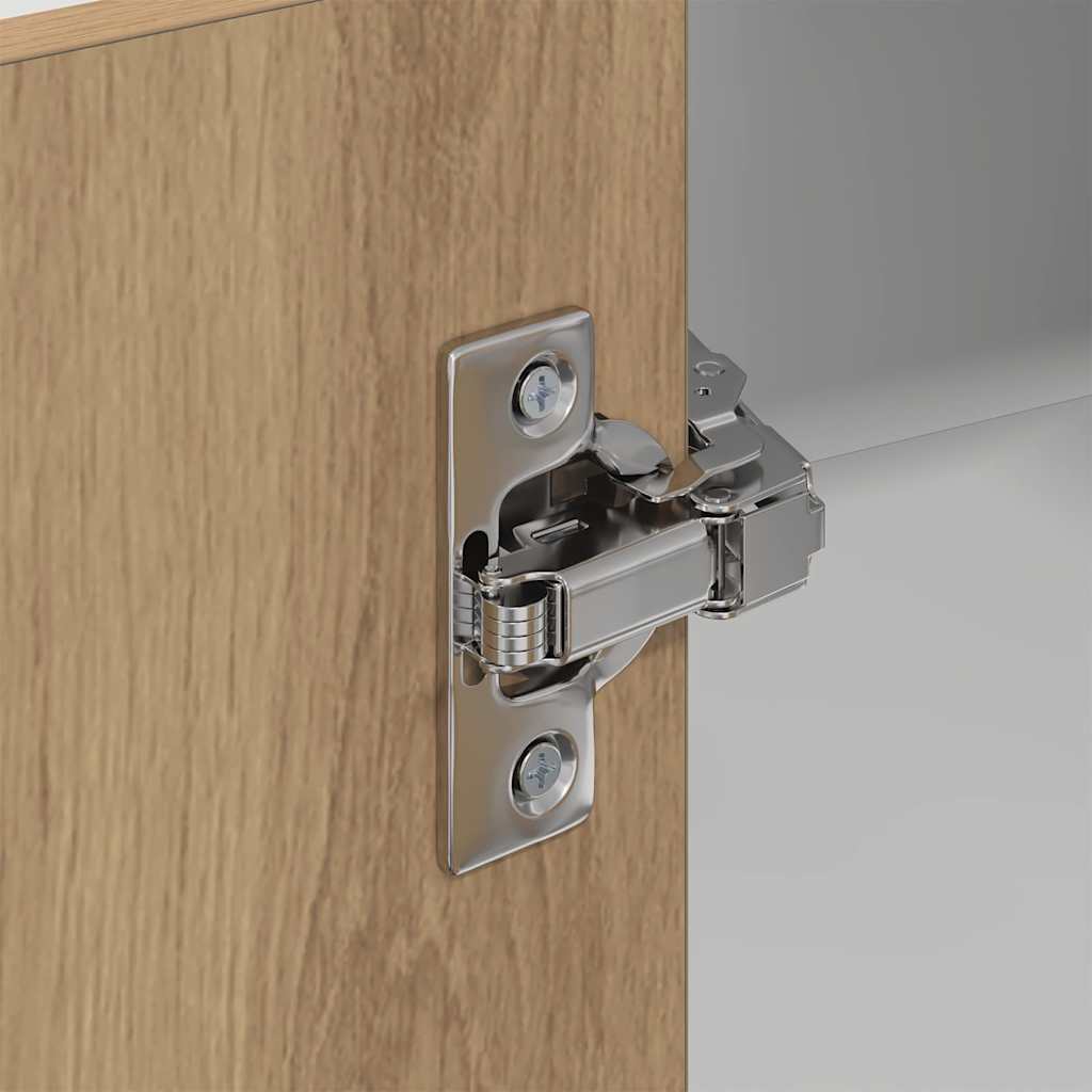 Armadio pensile Riga Rovere Artigiano e Bianco 57 x 57 x 80 cm 884297