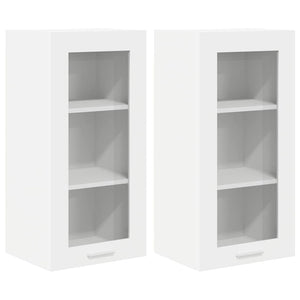 Armadio pensile con porta Riga 2 pcs Bianco 40 x 31 x 80 cm 884299