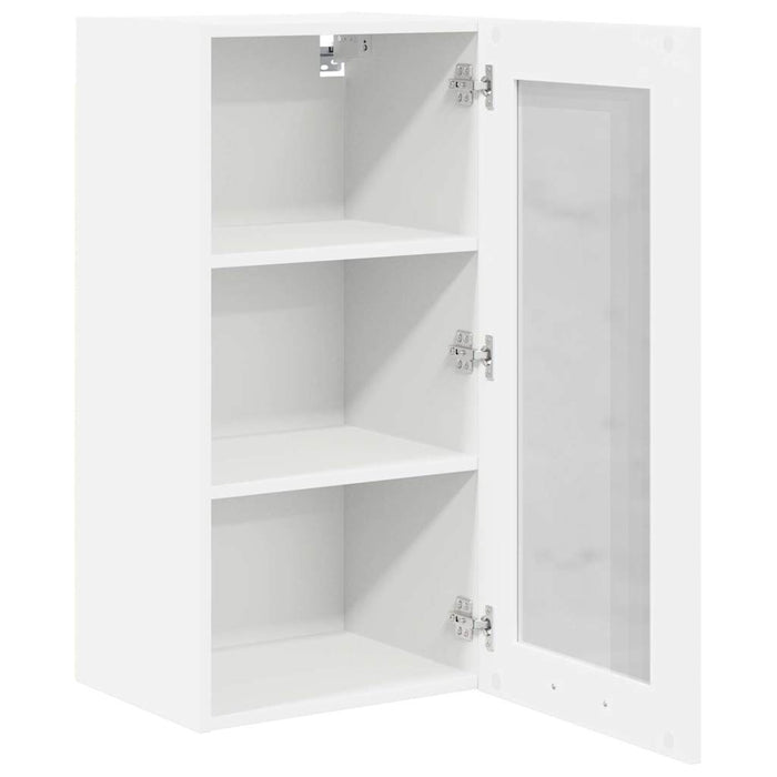 Armadio pensile con porta Riga 2 pcs Bianco 40 x 31 x 80 cm 884299