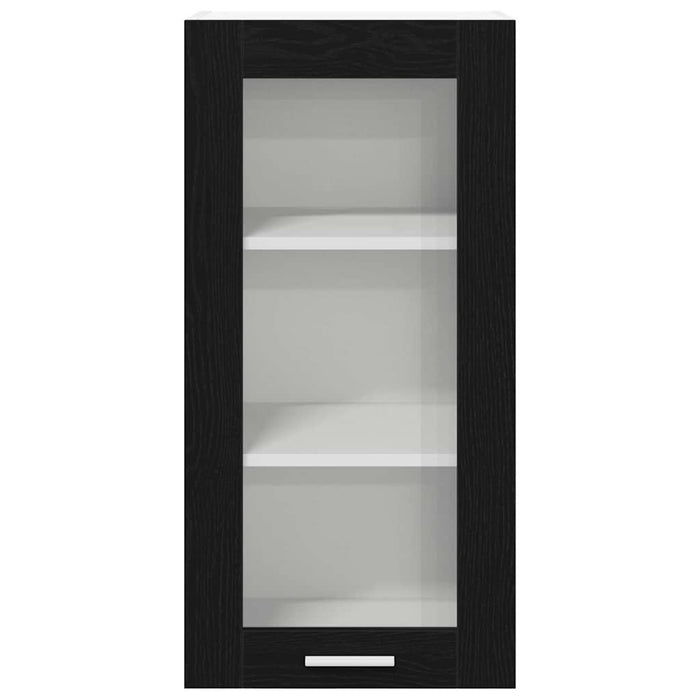 Armadio pensile con porta Riga Rovere Nero 40 x 31 x 80 cm 884300