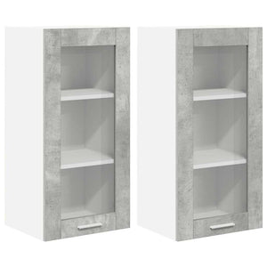 Armadio pensile Riga 2 pcs Grigio cemento 40 x 31 x 80 cm 884305