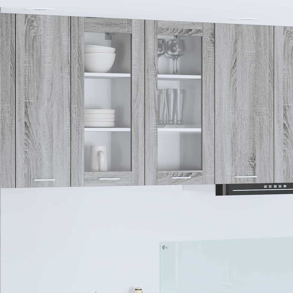 Armadio pensile Riga 2 pcs Grigio Sonoma 40 x 31 x 80 cm 884309
