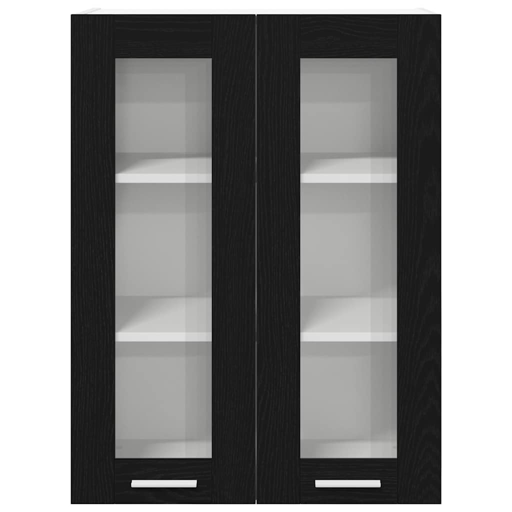 Armadio pensile con porta Riga Rovere Nero 60 x 31 x 80 cm 884315