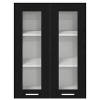 Armadio pensile con porta Riga Rovere Nero 60 x 31 x 80 cm 884315