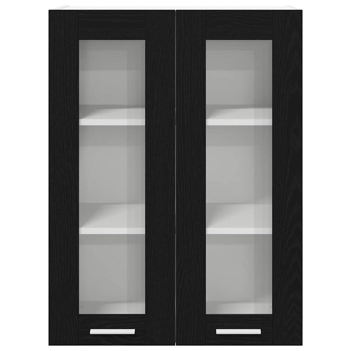 Armadio pensile con porta Riga Rovere Nero 60 x 31 x 80 cm 884315