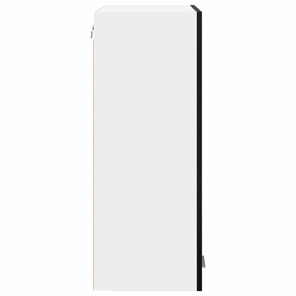 Armadio pensile con porta Riga Rovere Nero 60 x 31 x 80 cm 884315