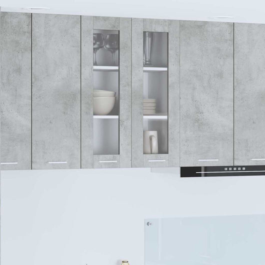 Armadio pensile con porta Riga Grigio cemento 60 x 31 x 80 cm 884317