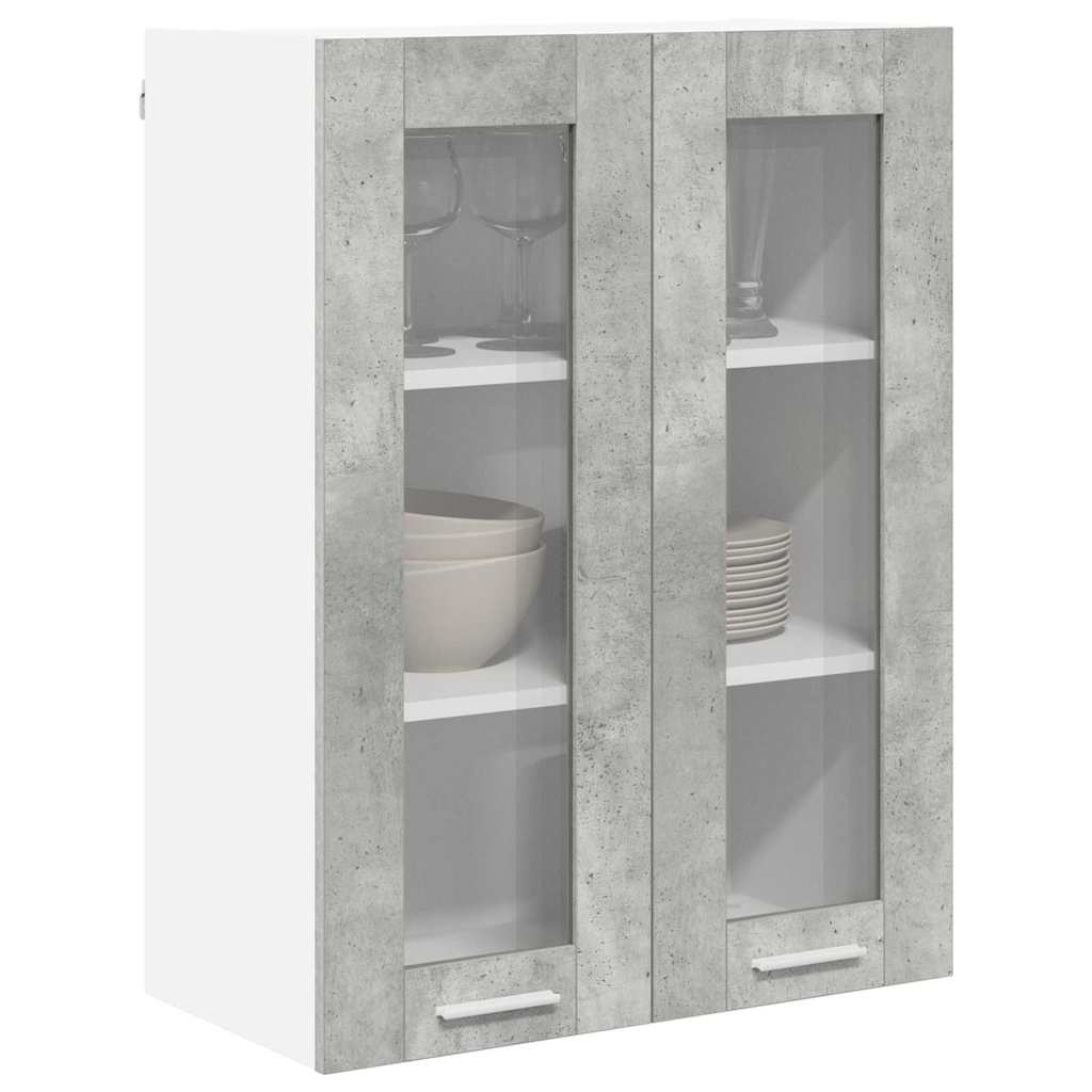 Armadio pensile con porta Riga Grigio cemento 60 x 31 x 80 cm 884317