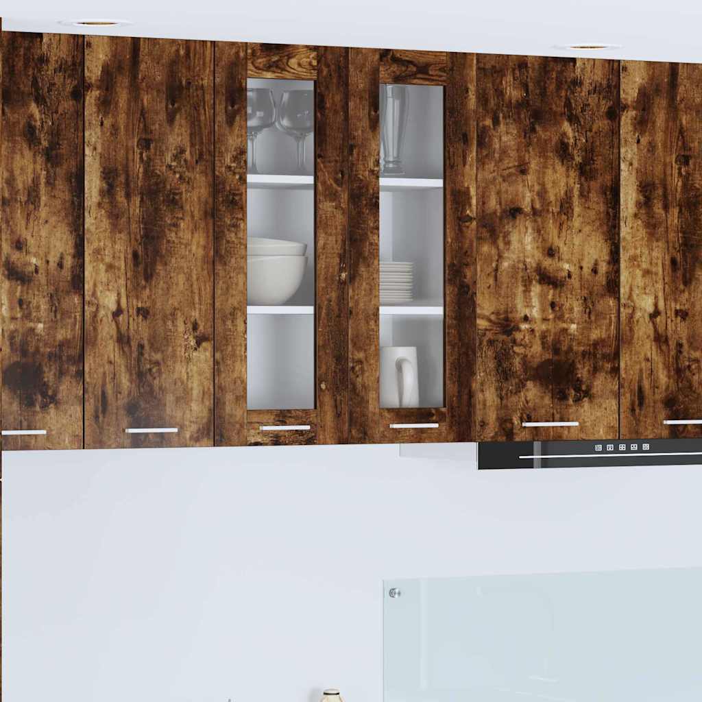 Armadio pensile con porta Riga Rovere fumé 60 x 31 x 80 cm 884318