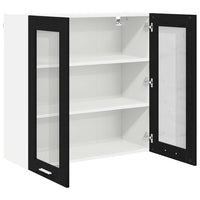 Armadio pensile con porta Riga Rovere Nero 80 x 31 x 80 cm 884323