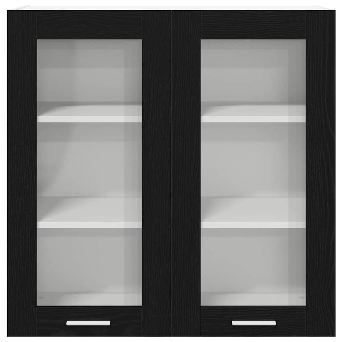 Armadio pensile con porta Riga Rovere Nero 80 x 31 x 80 cm 884323