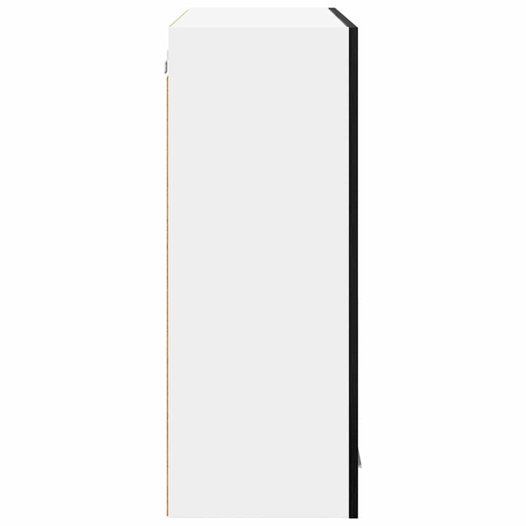 Armadio pensile con porta Riga Rovere Nero 80 x 31 x 80 cm 884323