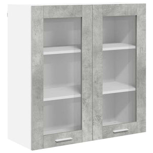 Armadio pensile con porta Riga Grigio cemento 80 x 31 x 80 cm 884325