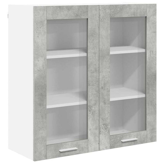 Armadio pensile con porta Riga Grigio cemento 80 x 31 x 80 cm 884325