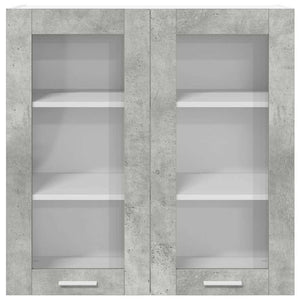 Armadio pensile con porta Riga Grigio cemento 80 x 31 x 80 cm 884325