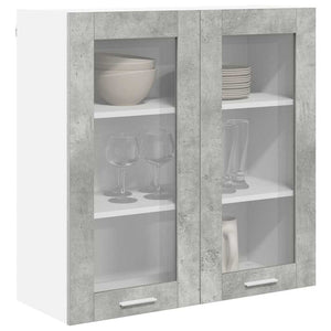 Armadio pensile con porta Riga Grigio cemento 80 x 31 x 80 cm 884325