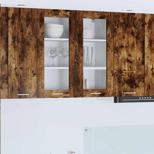 Armadio pensile con porta Riga Rovere fumé 80 x 31 x 80 cm 884326