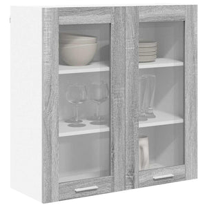 Armadio pensile con porta Riga Grigio Sonoma 80 x 31 x 80 cm 884327