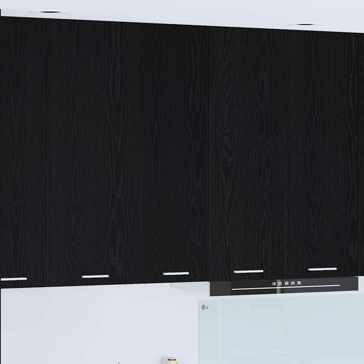 Armadio pensile con porta Riga Rovere Nero 30 x 31 x 100 cm 884331