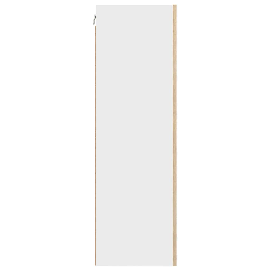 Armadio pensile Riga Rovere Artigiano e Bianco 50 x 31 x 100 cm 884353