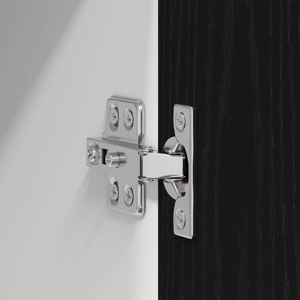 Armadio pensile con porta Riga Rovere Nero 60 x 31 x 100 cm 884355