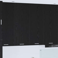 Armadio pensile con porta Riga Rovere Nero 80 x 31 x 100 cm 884363