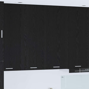Armadio pensile con porta Riga Rovere Nero 80 x 31 x 100 cm 884363