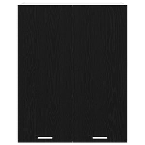 Armadio pensile con porta Riga Rovere Nero 80 x 31 x 100 cm 884363