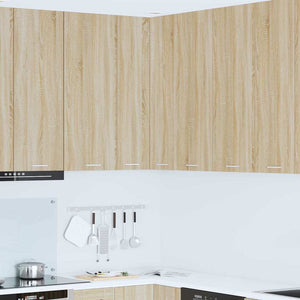 Armadio pensile Riga Quercia Sonoma e Bianca 57 x 57 x 100 cm 884372