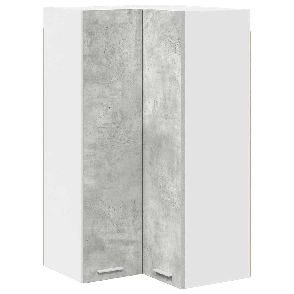 Armadio pensile Riga Grigio Cemento e Bianco 57 x 57 x 100 cm 884373