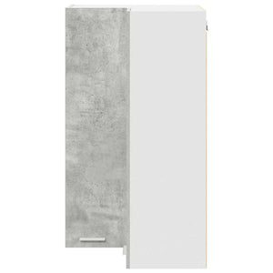 Armadio pensile Riga Grigio Cemento e Bianco 57 x 57 x 100 cm 884373