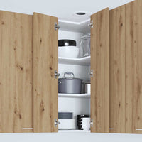 Armadio pensile Riga Rovere Artigiano e Bianco 57 x 57 x 100 cm 884377