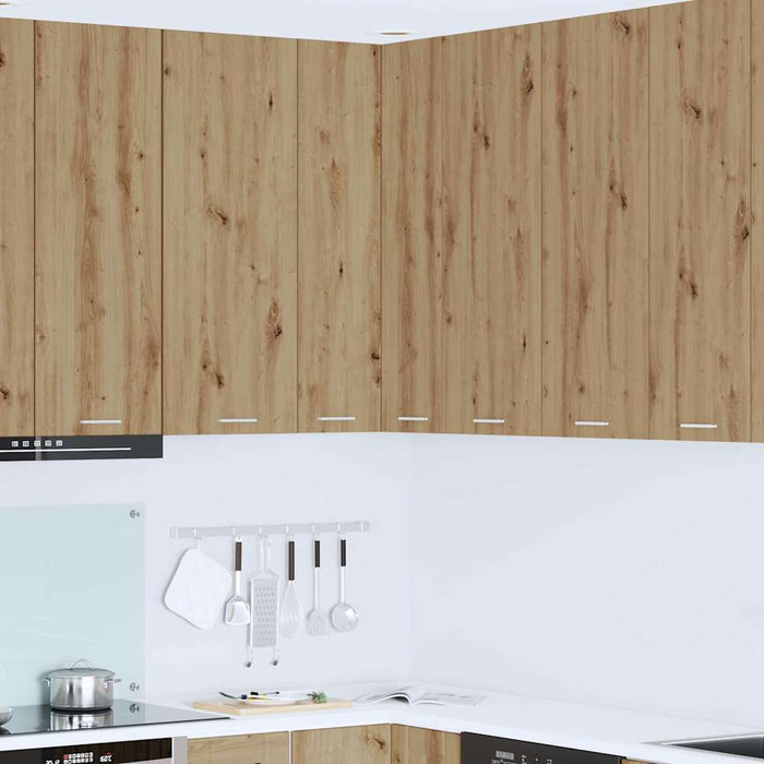 Armadio pensile Riga Rovere Artigiano e Bianco 57 x 57 x 100 cm 884377