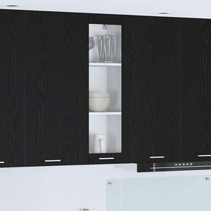 Armadio pensile con porta Riga Rovere Nero 40 x 31 x 100 cm 884379