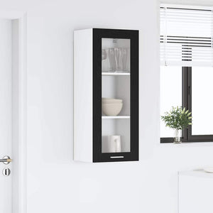 Armadio pensile con porta Riga Rovere Nero 40 x 31 x 100 cm 884379