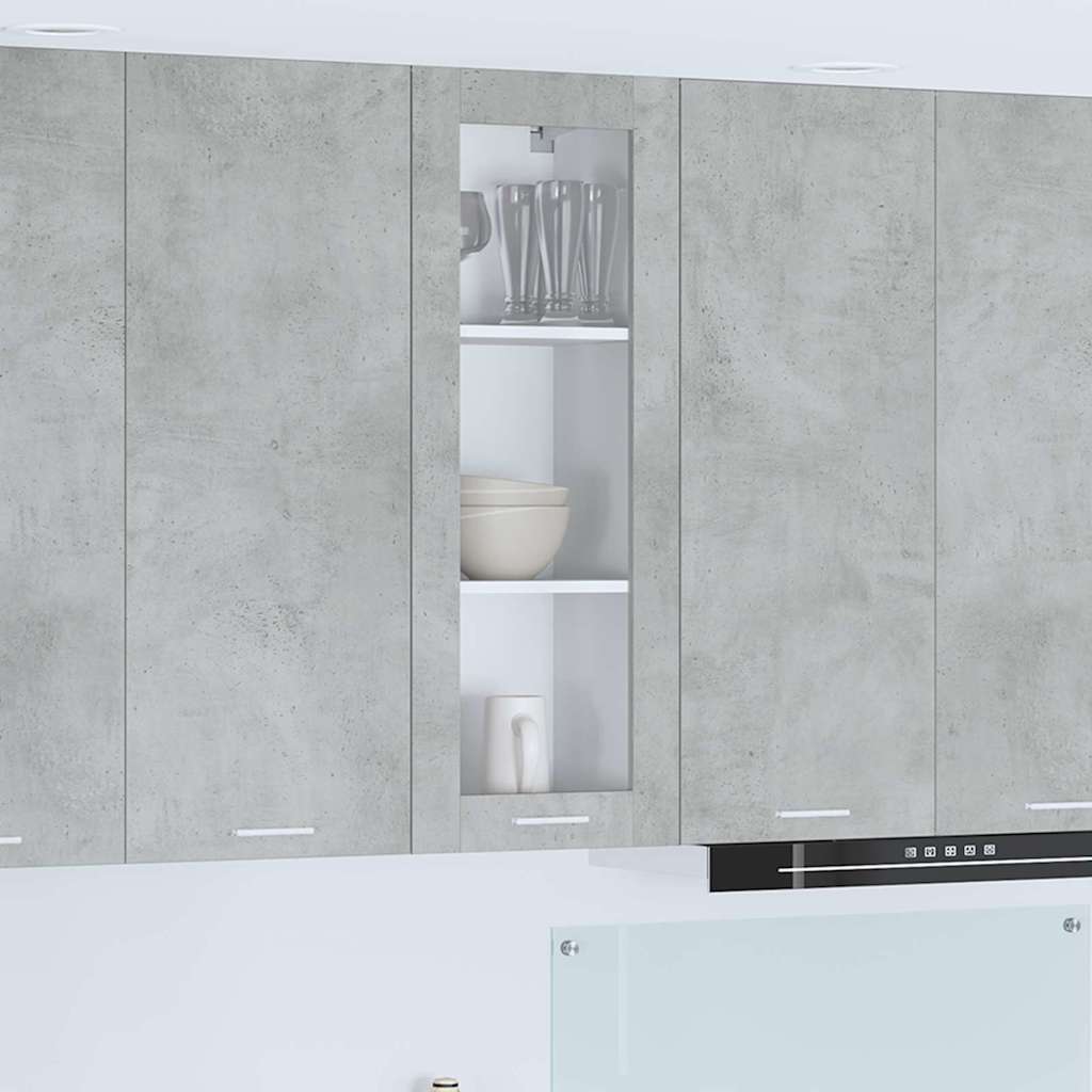 Armadio pensile con porta Riga Grigio cemento 40 x 31 x 100 cm 884381