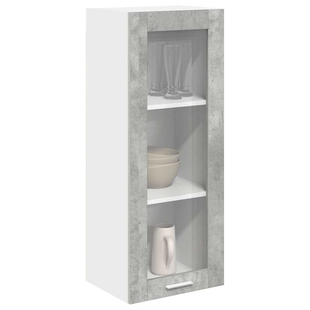 Armadio pensile con porta Riga Grigio cemento 40 x 31 x 100 cm 884381