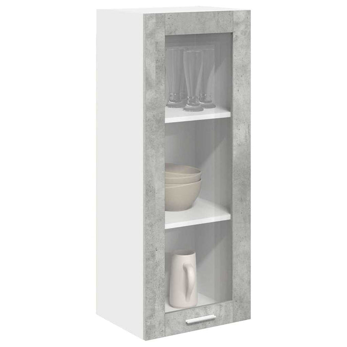 Armadio pensile con porta Riga Grigio cemento 40 x 31 x 100 cm 884381