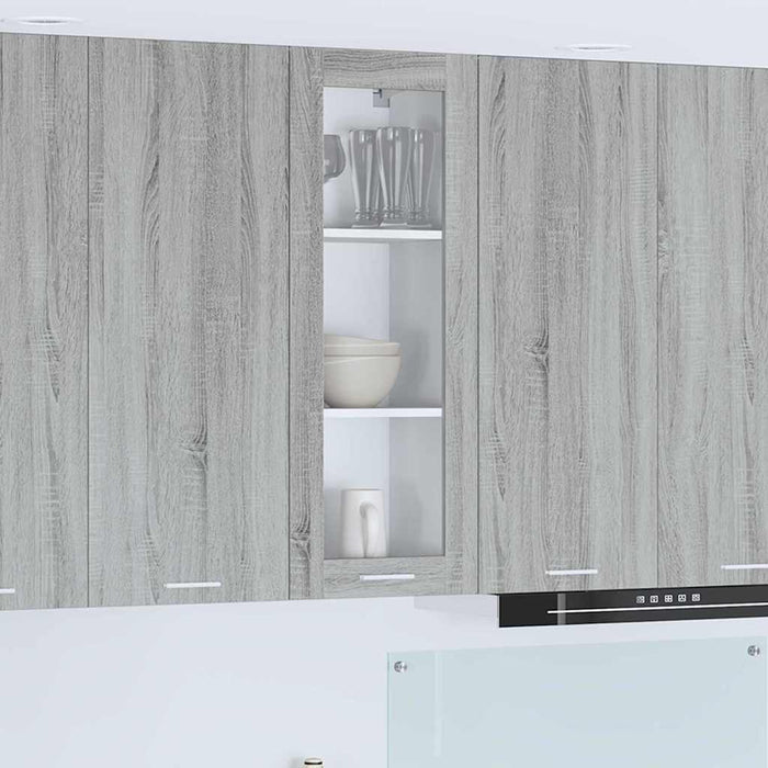 Armadio pensile con porta Riga Grigio Sonoma 40 x 31 x 100 cm 884383