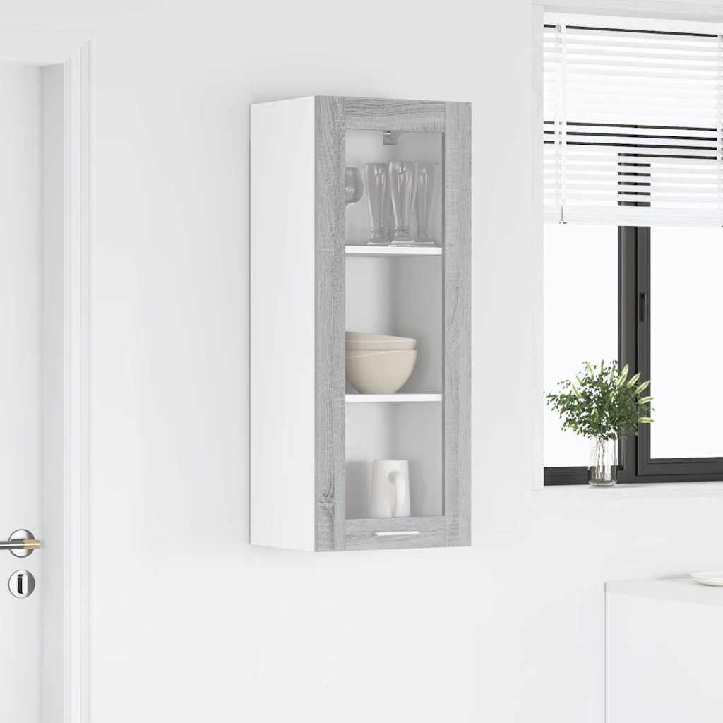 Armadio pensile con porta Riga Grigio Sonoma 40 x 31 x 100 cm 884383